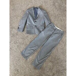 Boys Gray Suit 2 Piece Set Size 8 Blazer Dress Pants Formal Wedding